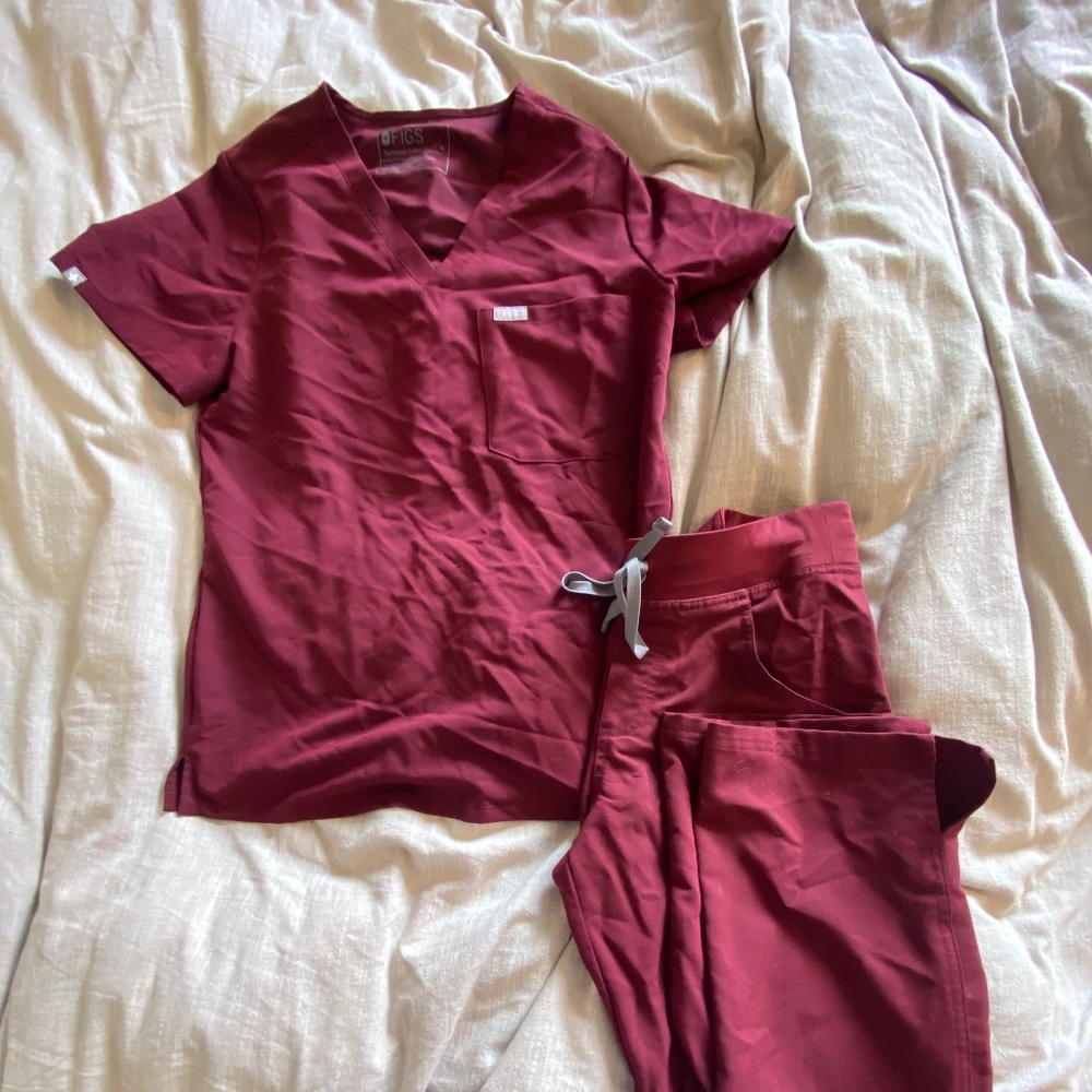 Figs scrub small - burgundy